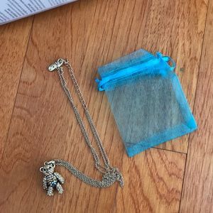 Teddy bear necklace. Never worn